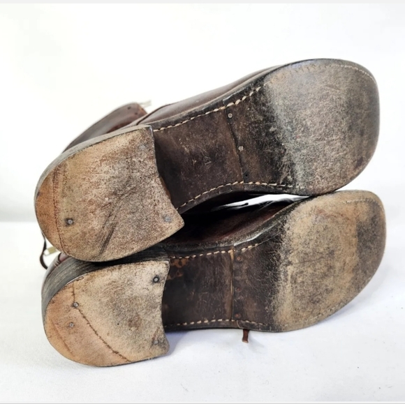 GUIDI Brown Leather Boots Lace up Zip Up Quality Craftsmanship Italy Men's 41 - Picture 9 of 9